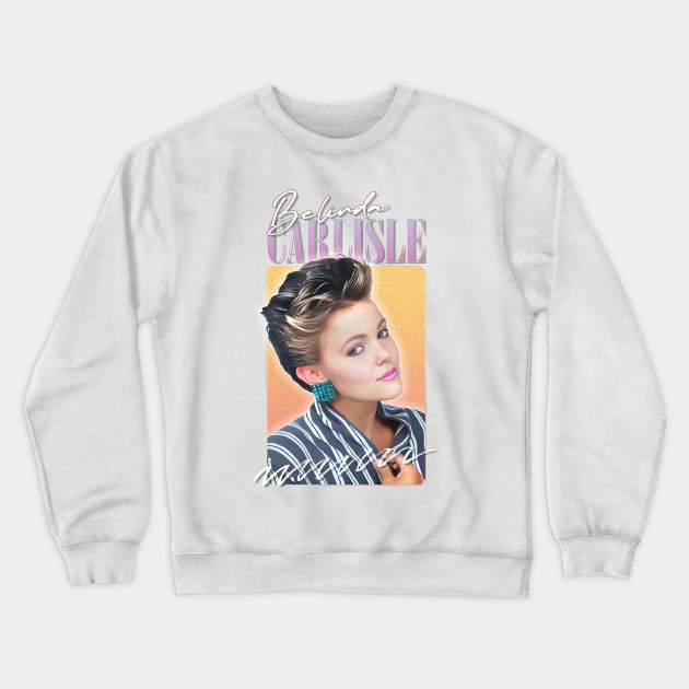 Belinda Carlisle -- 80s Aesthetic Fan Design Crewneck Sweatshirt by DankFutura